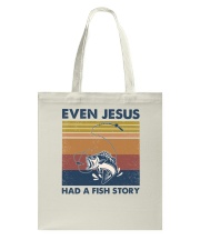 Summer Vintage Even Jesus Had A Fish Story Tote Bag tile