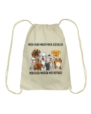 Dogs makes me happy humans make my head hurt Drawstring Bag tile