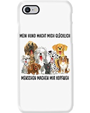 Dogs makes me happy humans make my head hurt Phone Case tile
