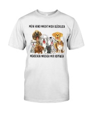Dogs makes me happy humans make my head hurt Premium Fit Mens Tee tile
