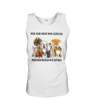 Dogs makes me happy humans make my head hurt Unisex Tank tile
