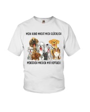 Dogs makes me happy humans make my head hurt Youth T-Shirt tile