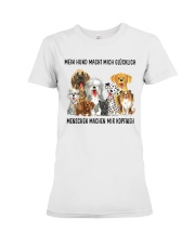 Dogs makes me happy humans make my head hurt Premium Fit Ladies Tee tile
