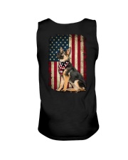 american flag German shepherd independence day Unisex Tank tile