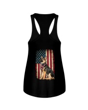 american flag German shepherd independence day Ladies Flowy Tank tile