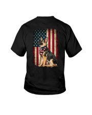 american flag German shepherd independence day Youth T-Shirt tile
