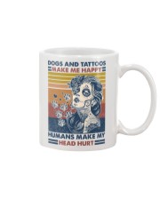 Dogs and Tattoos Make Me Happy Mug tile