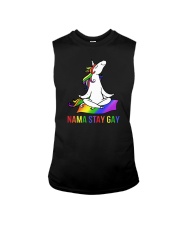 Unicorn Nama Stay Gay Namaste LGBT Sleeveless Tee tile