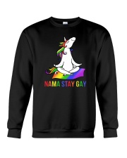 Unicorn Nama Stay Gay Namaste LGBT Crewneck Sweatshirt tile