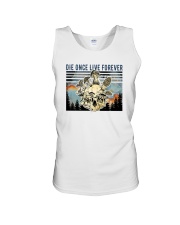 Mushroom Die once Live forever Unisex Tank tile