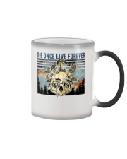 Mushroom Die once Live forever Color Changing Mug tile