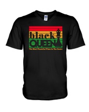 Black queen The most powerfull piece in the game V-Neck T-Shirt tile