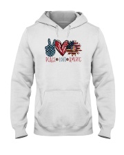 Peace Love America Hooded Sweatshirt tile