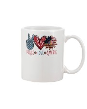 Peace Love America Mug tile