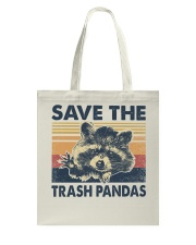 Retro vintage Save the trash pandas Tote Bag tile