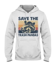 Retro vintage Save the trash pandas Hooded Sweatshirt tile