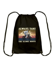 Always take the scenic route Drawstring Bag tile