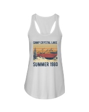 Friday 13th Camp Crystal Lake Summer 1980 Ladies Flowy Tank tile
