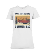 Friday 13th Camp Crystal Lake Summer 1980 Premium Fit Ladies Tee tile