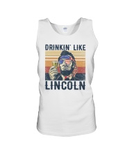 USA flag Drinkin' like Lincoln Unisex Tank tile
