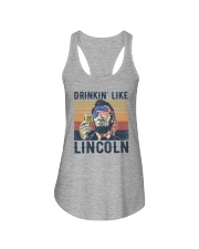 USA flag Drinkin' like Lincoln Ladies Flowy Tank tile