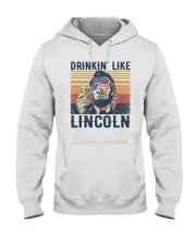 USA flag Drinkin' like Lincoln Hooded Sweatshirt tile