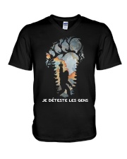 Bigfoot I Hate People V-Neck T-Shirt tile