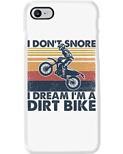 I don't snore I dream I'm a dirt bike Phone Case tile