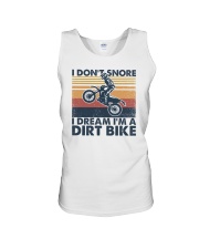 I don't snore I dream I'm a dirt bike Unisex Tank tile