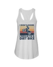 I don't snore I dream I'm a dirt bike Ladies Flowy Tank tile