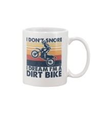 I don't snore I dream I'm a dirt bike Mug tile