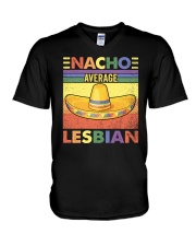 LGBTQ Pride Nacho Average Lesbian V-Neck T-Shirt tile
