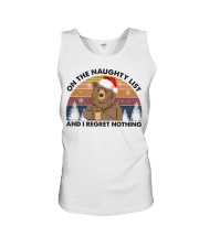 Bear on the naughty list Unisex Tank tile