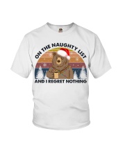 Bear on the naughty list Youth T-Shirt tile