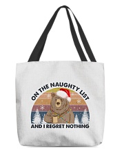 Bear on the naughty list All-Over Tote tile