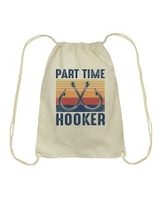 Fishing Part time Hooker Drawstring Bag tile