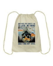 Skull And into the forest I go Drawstring Bag tile