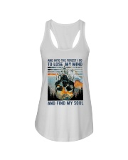 Skull And into the forest I go Ladies Flowy Tank tile