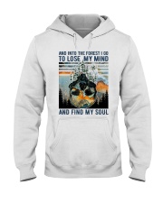 Skull And into the forest I go Hooded Sweatshirt tile