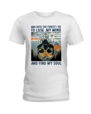 Skull And into the forest I go Ladies T-Shirt tile