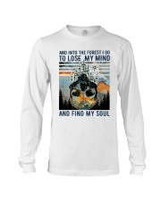 Skull And into the forest I go Long Sleeve Tee tile