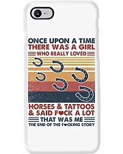 Once Upon A Time Girl Loved Horses and Tattoos Phone Case tile