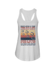 Once Upon A Time Girl Loved Horses and Tattoos Ladies Flowy Tank tile