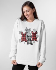 Christmas tartan frenchie Crewneck Sweatshirt apparel-crewneck-sweatshirt-lifestyle-front-13