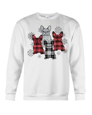Christmas tartan frenchie Crewneck Sweatshirt front