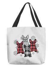Christmas tartan frenchie All-Over Tote tile