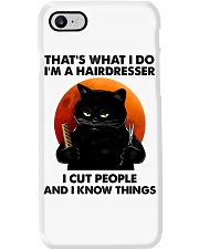 Black Cat That's What I Do I'm A Hairdresser Phone Case tile