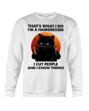 Black Cat That's What I Do I'm A Hairdresser Crewneck Sweatshirt tile