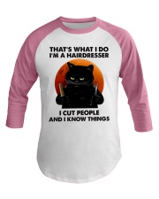 Black Cat That's What I Do I'm A Hairdresser Baseball Tee tile