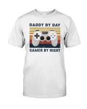 Retro Daddy By Day Gamer By Night Premium Fit Mens Tee tile